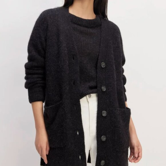 Everlane The Oversized Alpaca Pocket Cardigan Size L - Picture 5 of 6